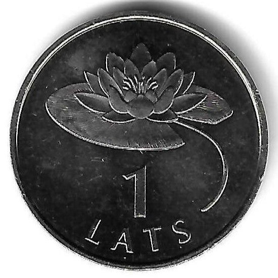 Letonia - 1 Lats 2008 (Km# 92) Waterlily