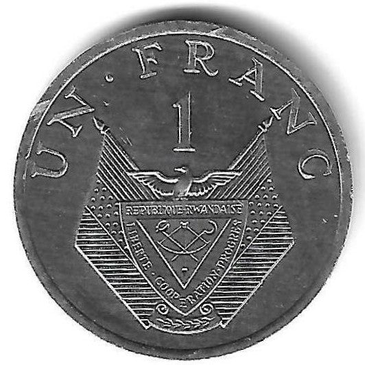 Ruanda - 1 Franco 1985 (Km# 12)