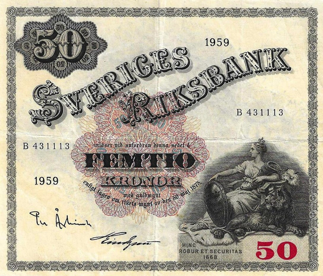 Suécia - 50 Kroner 1959 (# 47)