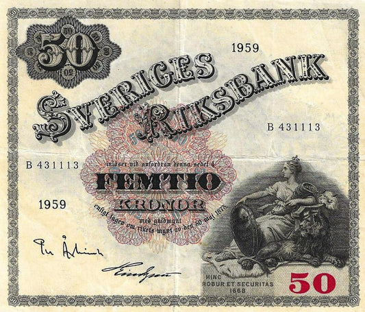 Suécia - 50 Kroner 1959 (# 47)