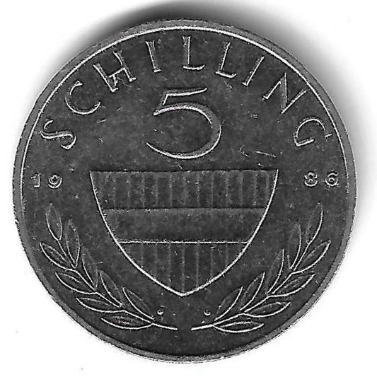Austria - 5 Schilling 1986 (Km# 2889a)