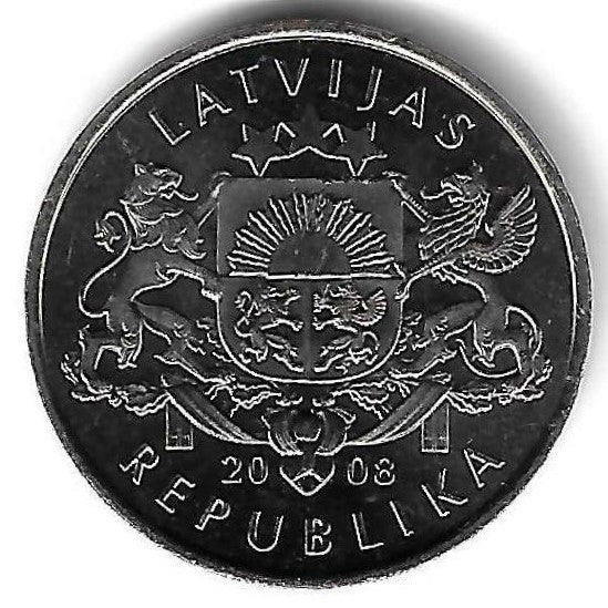 Letonia - 1 Lats 2008 (Km# 92) Waterlily