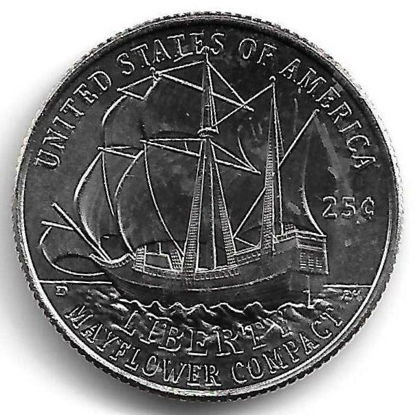 Usa - 25 Cents 2026 (Km# 829) Mayflower