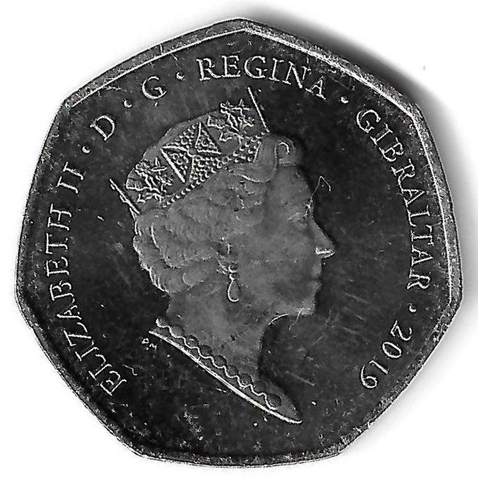 Gibraltar - 50 Pence 2019 (Km# ..) Natal