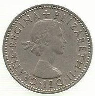 Inglaterra - 1 Shilling 1955 (Km# 904)