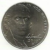 USA - 5 Cents 2010 (Km# 381)
