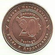 B. Herzegovina - 20 Feninga 2013 (Km# 116)