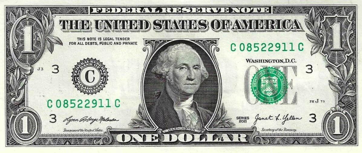 USA - 1 Dolar 2021 (# 549c) Filadelfia