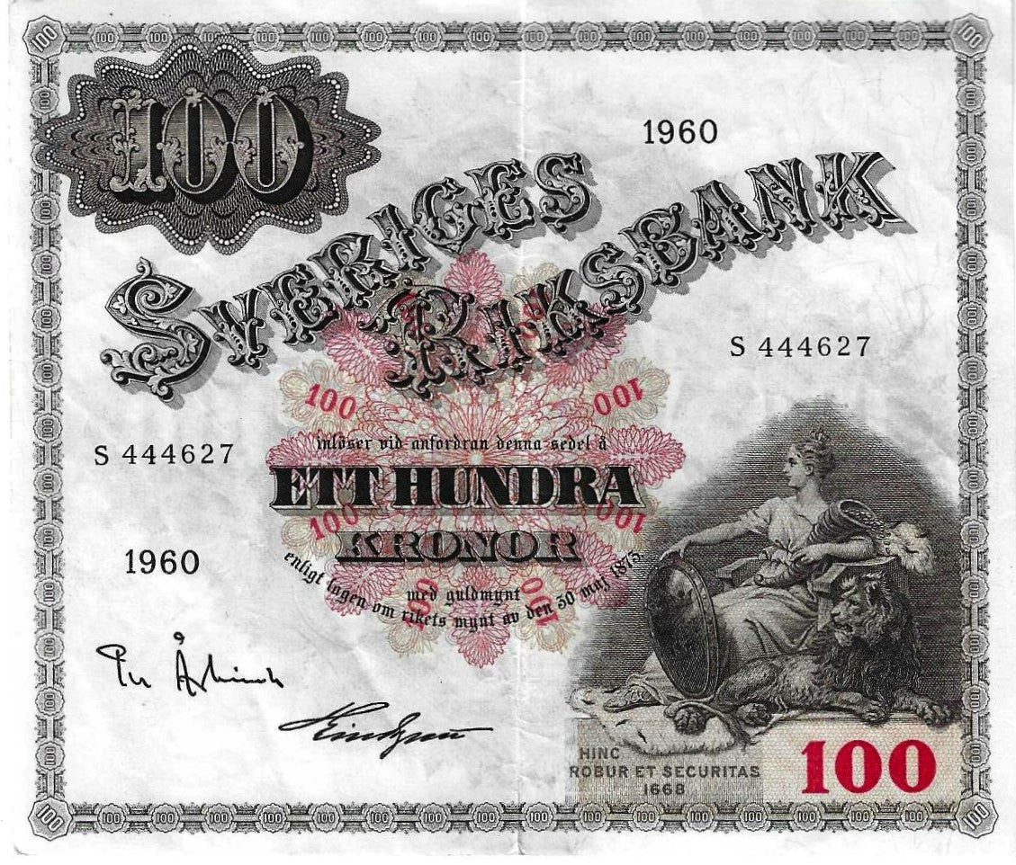 Suecia - 100 Kronor 1960 (# 48b)