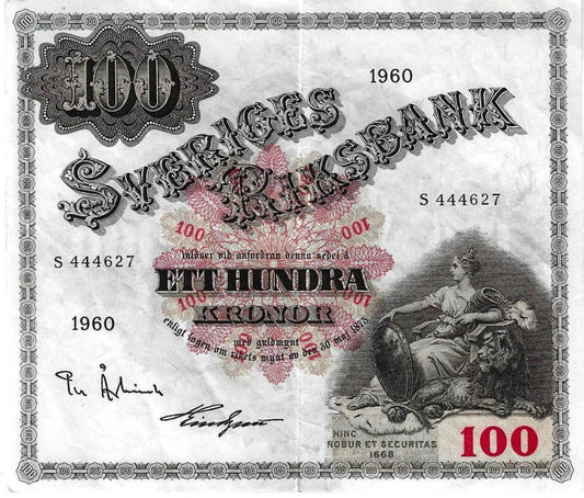 Suecia - 100 Kronor 1960 (# 48b)