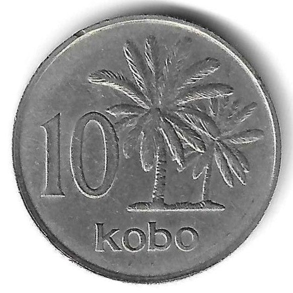 Nigeria - 10 Kobo 1973 (Km# 10.1)