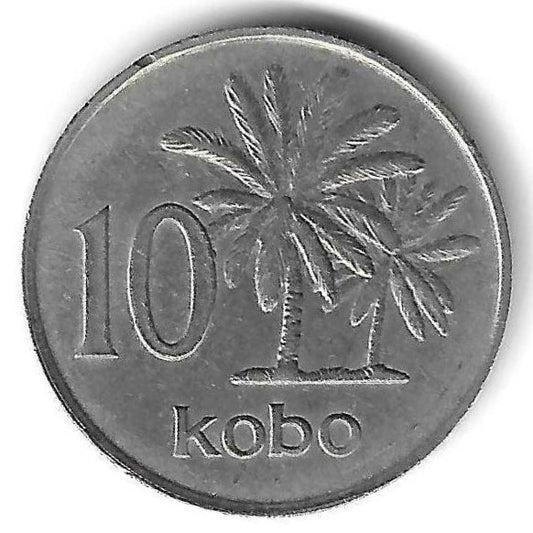 Nigeria - 10 Kobo 1973 (Km# 10.1)