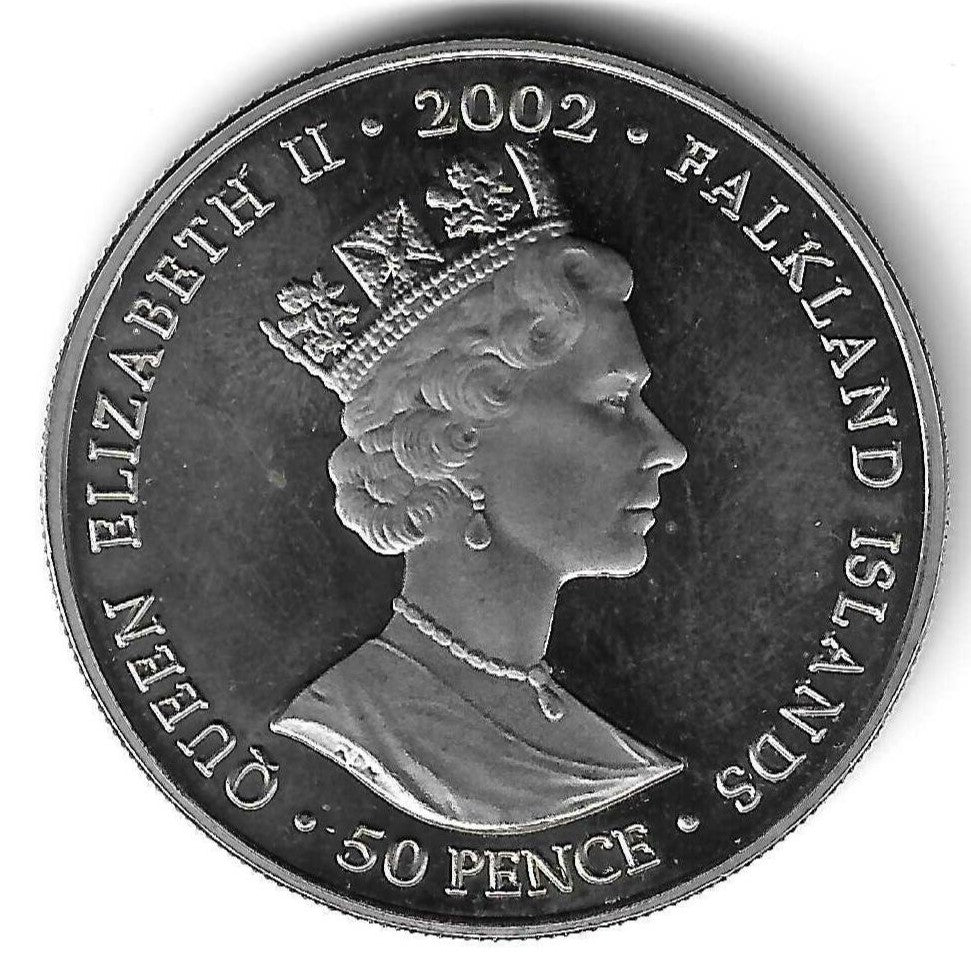 Falkland - 50 Pence 2002 (Km# 78.1) Golden Jubilee