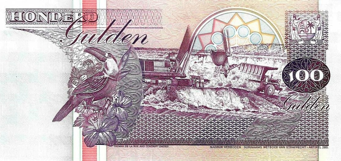 Suriname - 100 Gulden 1998 (# 139b)