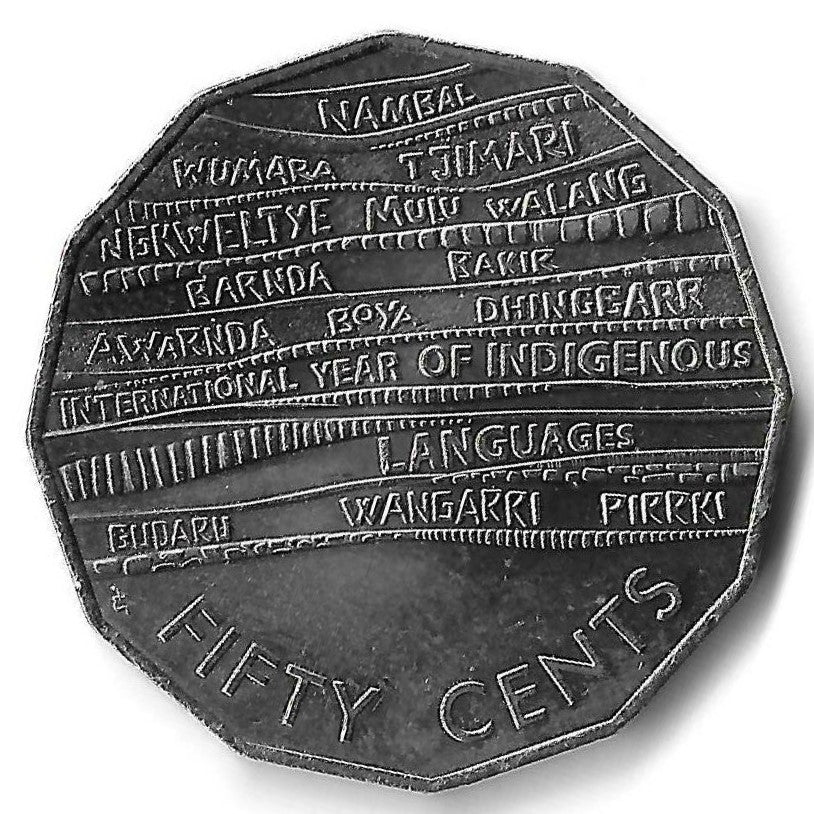 Australia - 50 Centimos 2019 (Km# 3624) Ano Int. Linguagens Indigenas