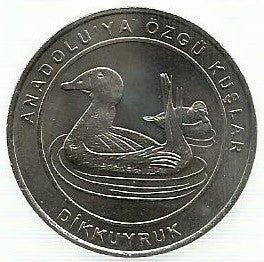 Turquia - 1 Kurus 2018 (Km# Novo) White Headed Duck