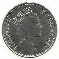 Inglaterra - 10 Pence 1997 (Km# 938b)