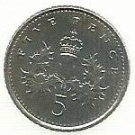 Inglaterra - 5 Pence 2000 (Km# 988)