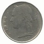 Belgica - 1 Franco 1970 (Km# 143)