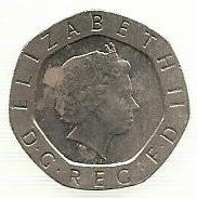 Inglaterra - 20 Pence 2004 (Km# 990)