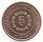 Turquenemistão - 5 Tennesi 1993 (Km# 2)