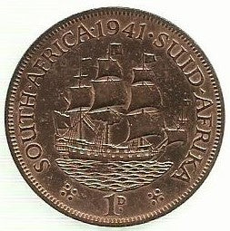 Africa Sul - 1 Penny 1941 (Km# 25)