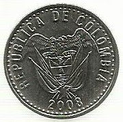 Colombia - 50 Pesos 2008 (Km# 283)