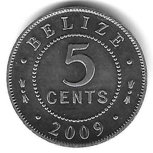 Belize - 5 Centimos 2009 (Km# 34a)