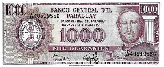 Paraguai - 1000 Guaranies 1982 (# 207)