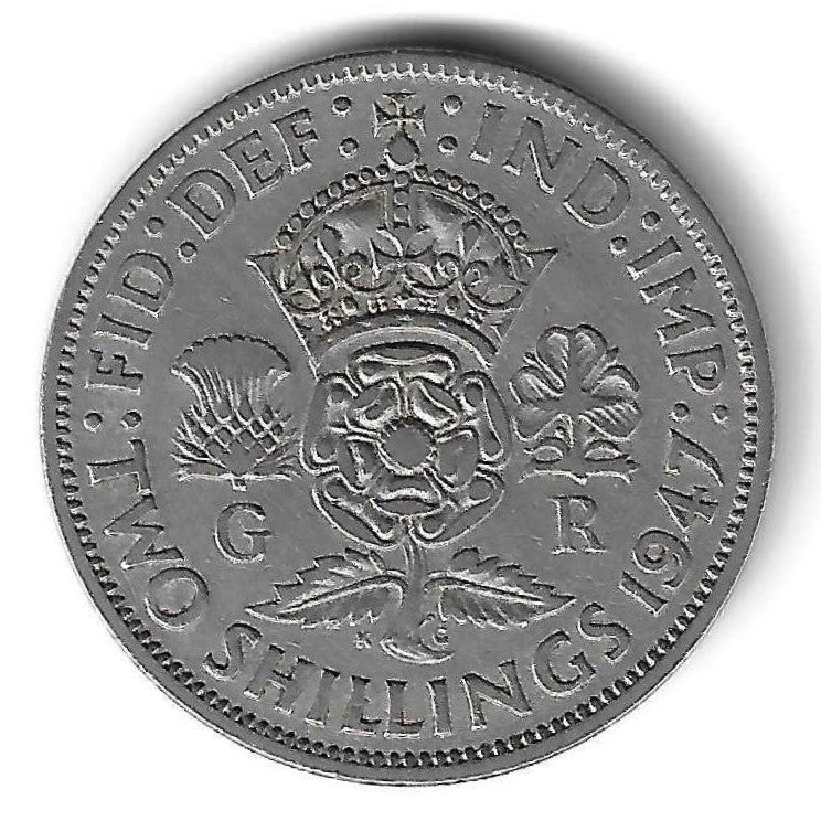 Inglaterra - 2 Shillings 1947 (Km 865)
