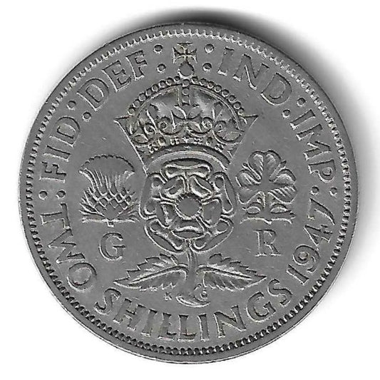 Inglaterra - 2 Shillings 1947 (Km 865)