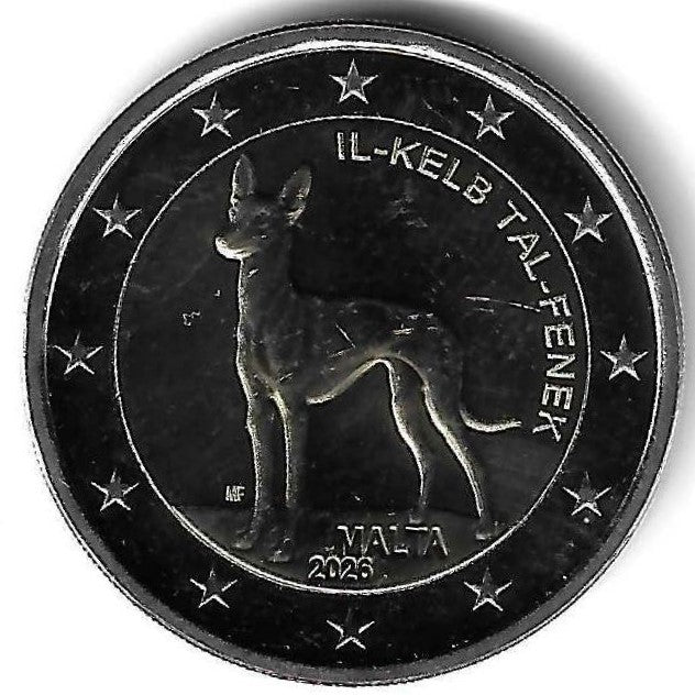 Malta - 2 Euro 2026 (Km# ..) Cão Farao