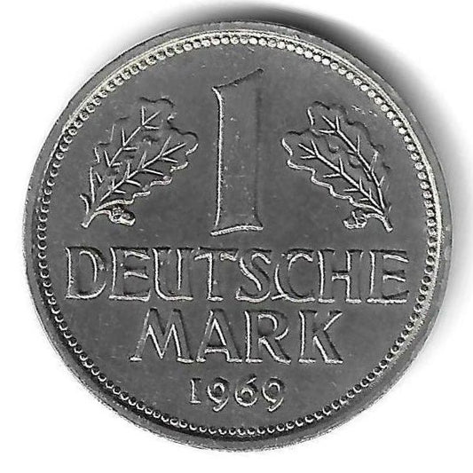 Alemanha - 1 Marco 1969 (J) (Km# 110)