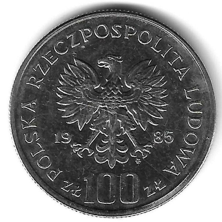 Polonia - 100 Zlotych 1985 (Km# 157) Centro Hospitalar