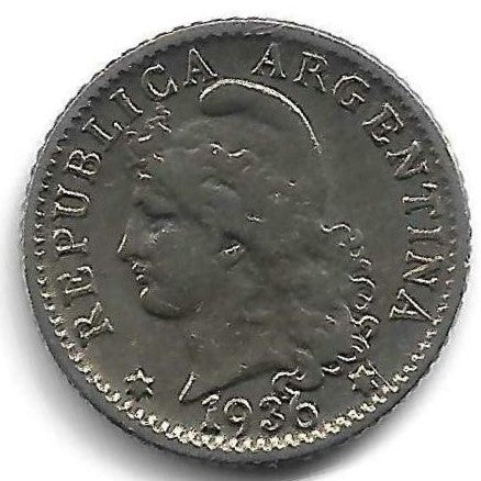 Argentina - 5 Centavos 1936 (Km# 34)
