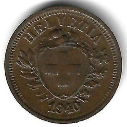 Suiça - 1 Rappen 1940 (Km# 3)