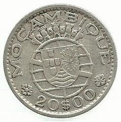 Moçambique - 20$00 1960 (Km# 80)