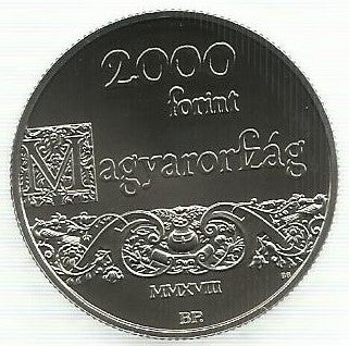 Hungria - 2000 Forint 2018 (Km# Novo) Unitarian Church