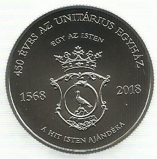 Hungria - 2000 Forint 2018 (Km# Novo) Unitarian Church