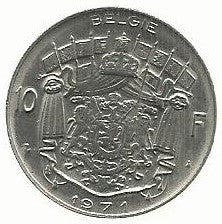 Belgica - 10 Francos 1971 (Km# 155)