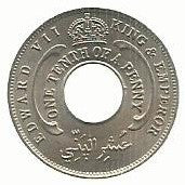 British W. Africa - 1/10 Penny 1908 (Km# 3)