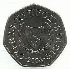 Chipre - 50 Centimos 2004 (Km# 66)