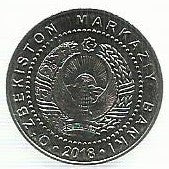 Uzebequistão - 100 Som 2018 (Km# 37)