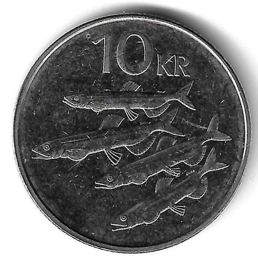 Islandia - 10 Kroner 2008 (Km# 29.1a)