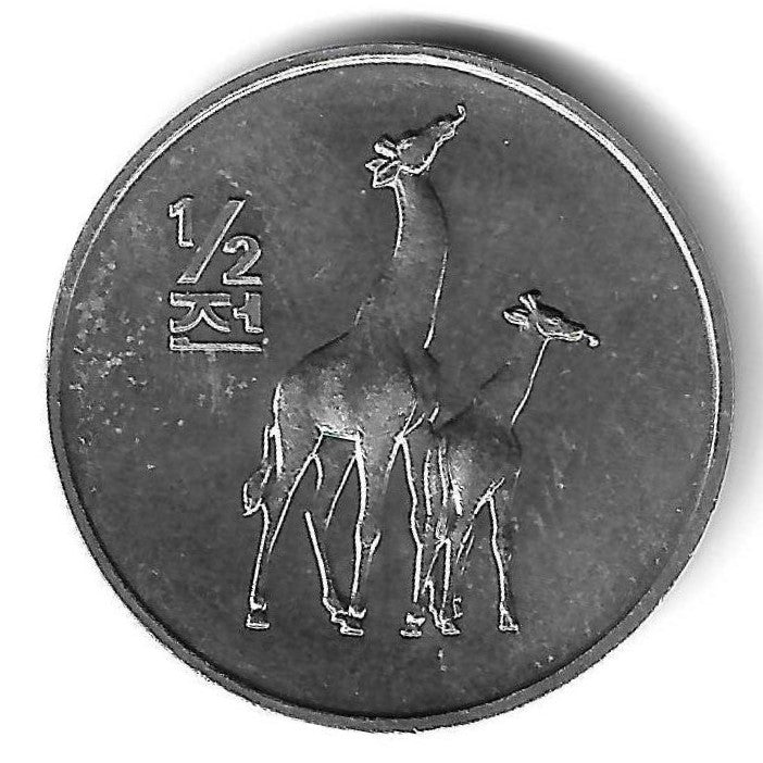 Coreia Norte - 1/2 Chon 2002 (Km# 186) Girafa