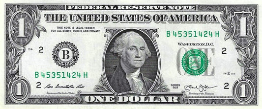 USA - 1 Dolar 2013 (# 537b) Nova Iorque