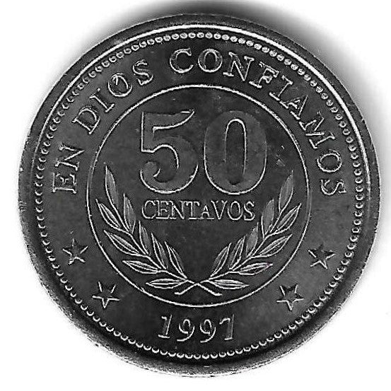 Nicaragua - 50 Centavos 1997 (Km# 88)