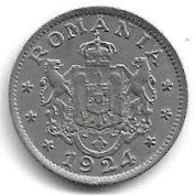 Roménia - 1 Leu 1924 (Km# 46)