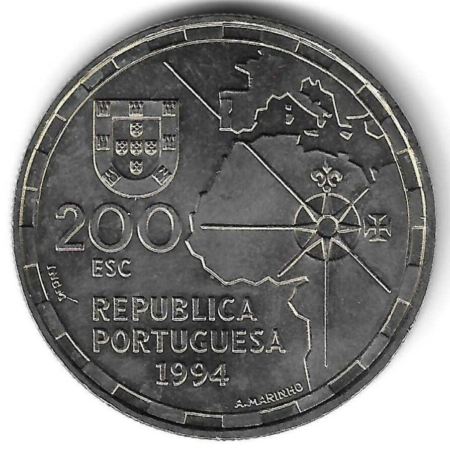 Portugal - 200$00 1994 (Km# 672) Partilha do Mundo