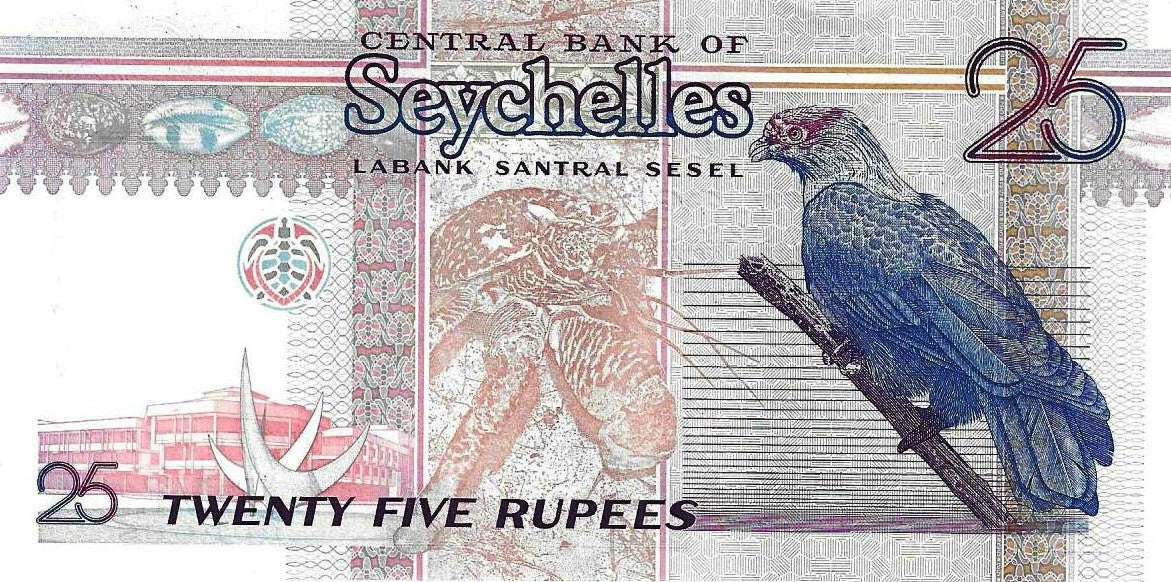 Seychelles - 25 Rupias 1998/2008 (# 37a)